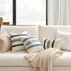 MIULEE Pack of 2 Boho Pillow Covers Navy Blue 20x20