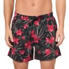 HUGO Men's Standard Tropical Leaf Swim Trunk, Black Currant, XX-Large