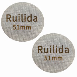Ruilida 2 Packs Espresso Puck Screen 51mm, Reusable 1.7mm Thickness 150μm 316 Stainless Steel Professional Barista Coffee Filter Mesh Plate for Espresso Portafilter Filter Basket (51mm)