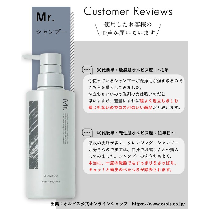 Orbis Mr. Shampoo, Men's, Bottled, 12.8 fl oz (380 ml)