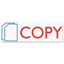Accustamp, Sello de obturación "APPROVED" con protección Microban, sello con mensaje preentintado rojo y azul (035525), Copia
