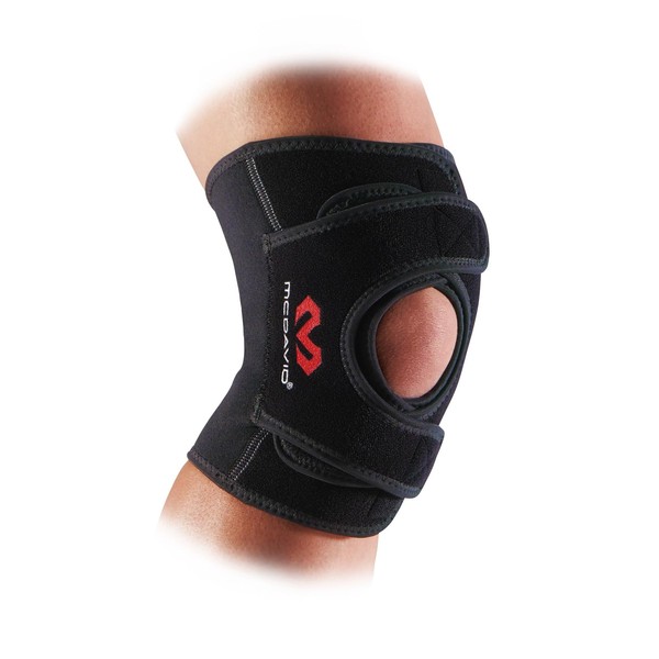Tokyo Yakult McDavid M4192 Knee Supporter, For Left and Right Use, Fixed Compression, Double Wrap, Large, Black, Sports, Daily Life