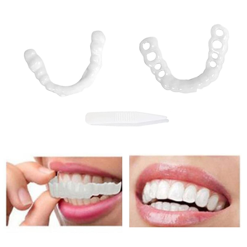 NITAIUN Pack of 2 Veneers Teeth Dentures Instant Veneers Dentures