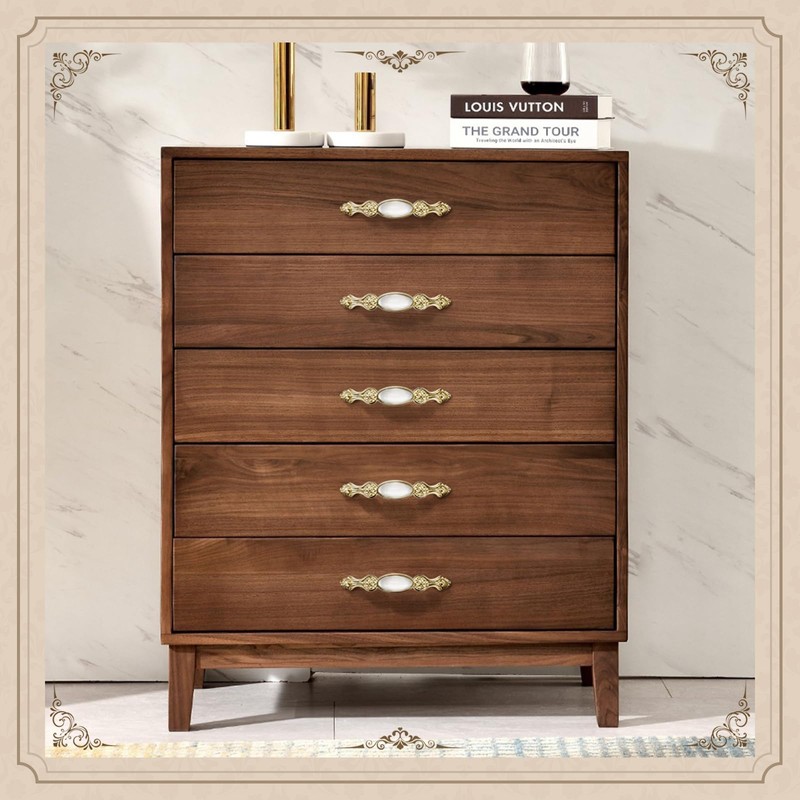 Elistonie 2 Pack Vintage Style Cabinet Handles - 128mm Hole