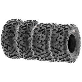 SunF Power.II ATV & Go-Kart Mini Bike Tires 145/70-6 (14x6-6) Front & 19x7-8 Rear, 6 PR, Tubeless A051, Set of 4