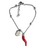 Steel Bracelet with Horn and Heart, Alloy Steel