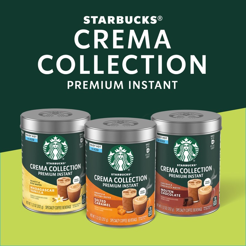 Starbucks Crema Collection Premium Instant Madagascar Vanilla Flavored Instant Coffee,