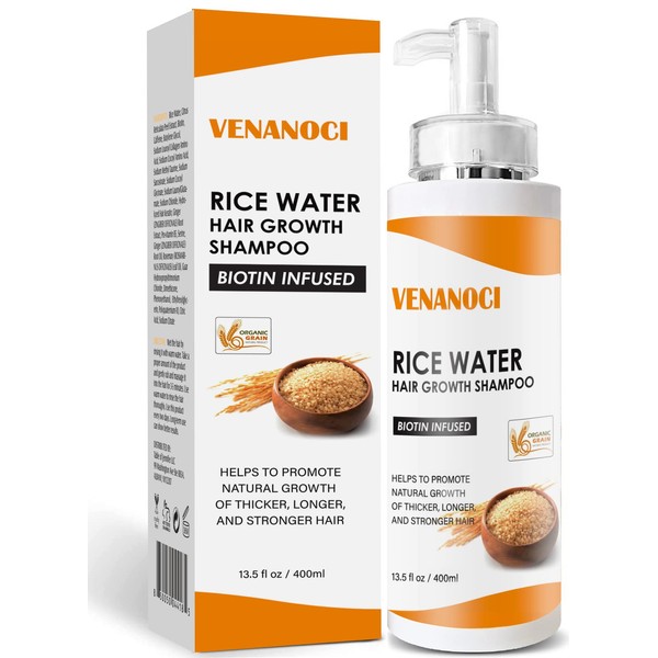 Rice Water for Hair Growth Shampoo Thinning and Loss Women, Rosemary Oil & Biotin Growth, Anti Regrowth Men, All Types
