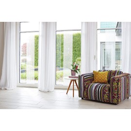 d-c-fix window film privacy Clarity static cling stripes 15 cm x 2 m - frosted glass film sticker opaque - for home, kitchen, bathroom & office