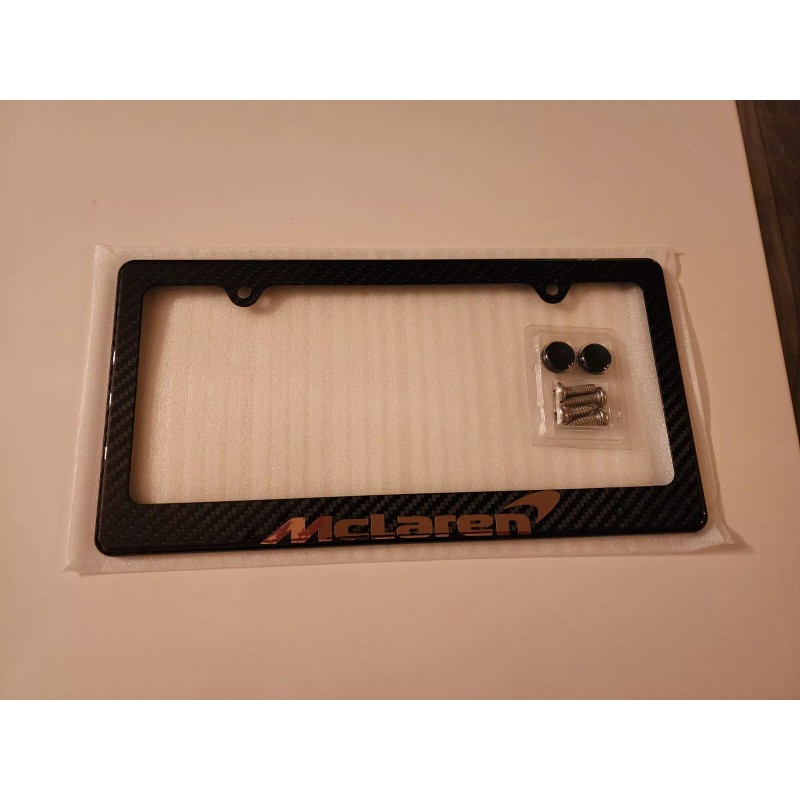 Supra (Gold) McLaren 100% Carbon Fiber License Plate Frame Holder