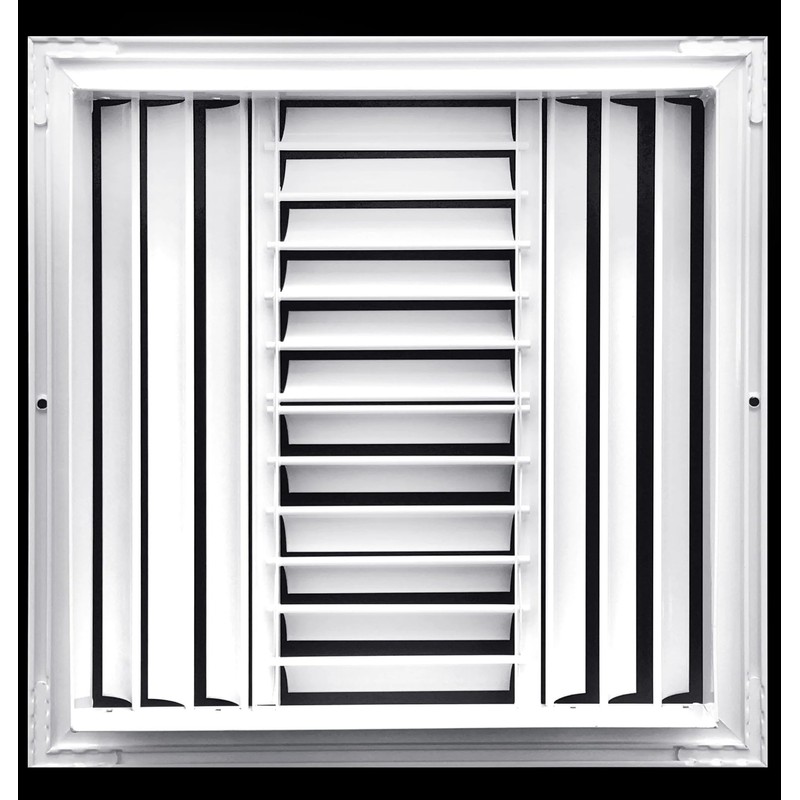 HVAC Premium 8''w X 4''h 3-Way Aluminum Curved Blade Adjustable