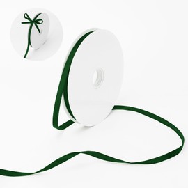 100 Yard Christmas Ribbon,1/4 Inch Dark Green Ribbon for Gift Wrapping,Ribbon Double Faced Satin Ribbon for Flower Bouquet Hair Bow,Fabric Ribbons for Crafts,Valentine Wedding Ribbon Decoration