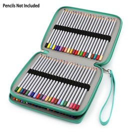 Sumnacon Large Capacity Colored Pencil Case, Pencil Case, Pencil Case, Pencil Case, Pencil Holder, Colored Pencils, Storage Case, Simple, Large Capacity, Popular, No Colored Pencils, Green, Multi*,