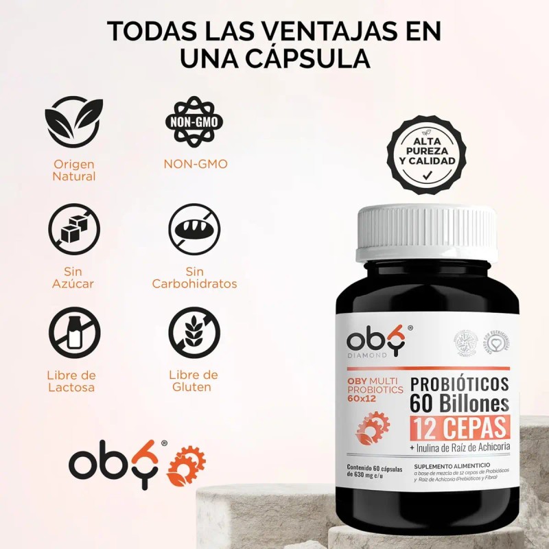 Probioticos Avanzados Billones Cepas Prebioticos Digestion Microbiota Oby Vitaminas Mujer