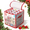HILKKET Storage Box for Christmas Baubles, Christmas Bauble Box, Christmas