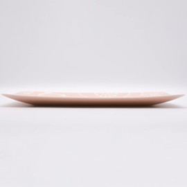 Hasamiyaki 19233 Hafuri Rectangular Plate, Plum, Peach