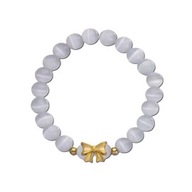 Stocking Stuffers Holiday Outfits for Women 2024 Moonstone Bracelet for Women Natural Moonstone Bracelet Lucky Butterfly Charm Bracelet for Girls Moonstone Crystal Bracelet Birthday Valentines Gifts for Girls (Gold)