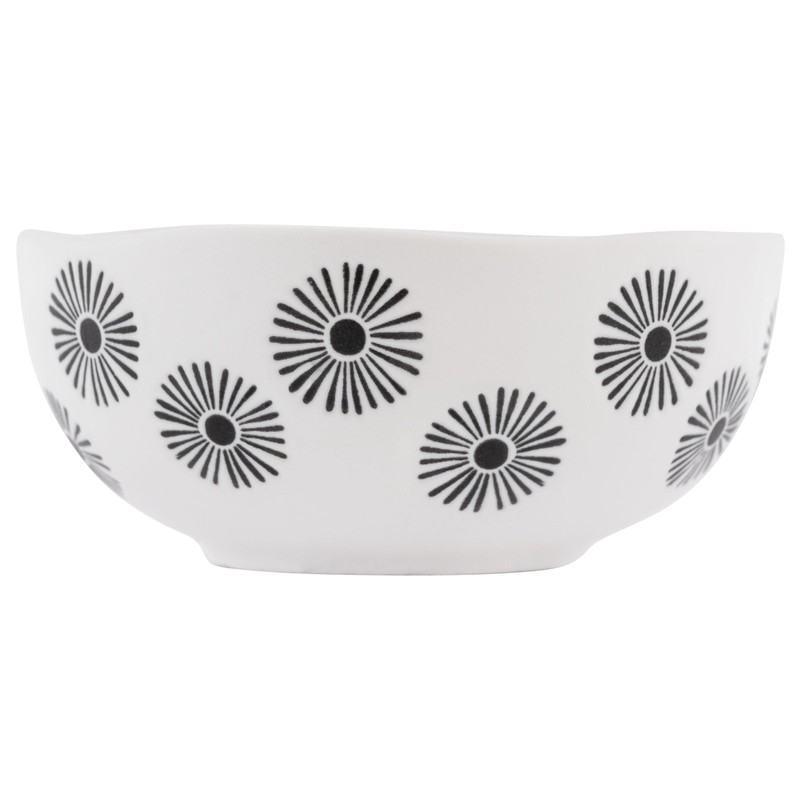 Karma Milo Nut Bowl, Set of 2, White/Black