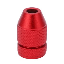 Adjustable Drill Stop Collar Aluminum Alloy Red Anti Slip Nylon Inner Ring Drill Stop Collar for Woodworking For 0.04 to 0.2in Drill Bit