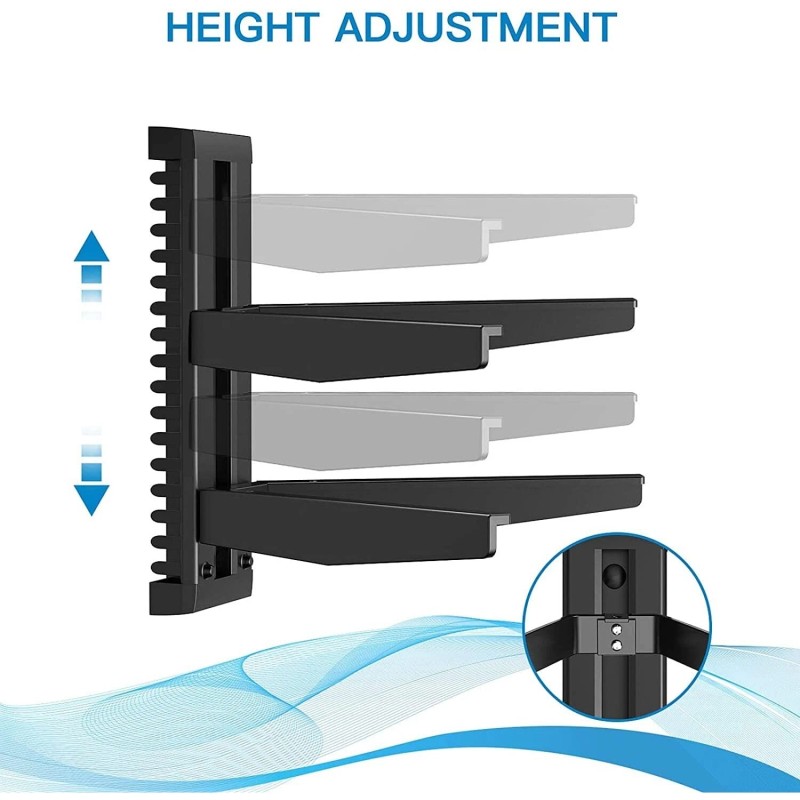 PERLESMITH Floating AV Shelf Double Wall Mount TV Shelf -