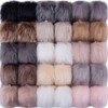 SIQUK 30 Pieces Faux Fur Pom Pom DIY Fluffy Balls