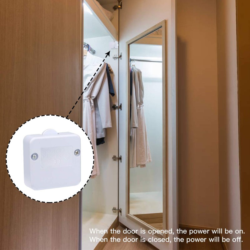Cabinet Lamp Switch, 2 Pack Wardrobe Touch White Switches, Normally