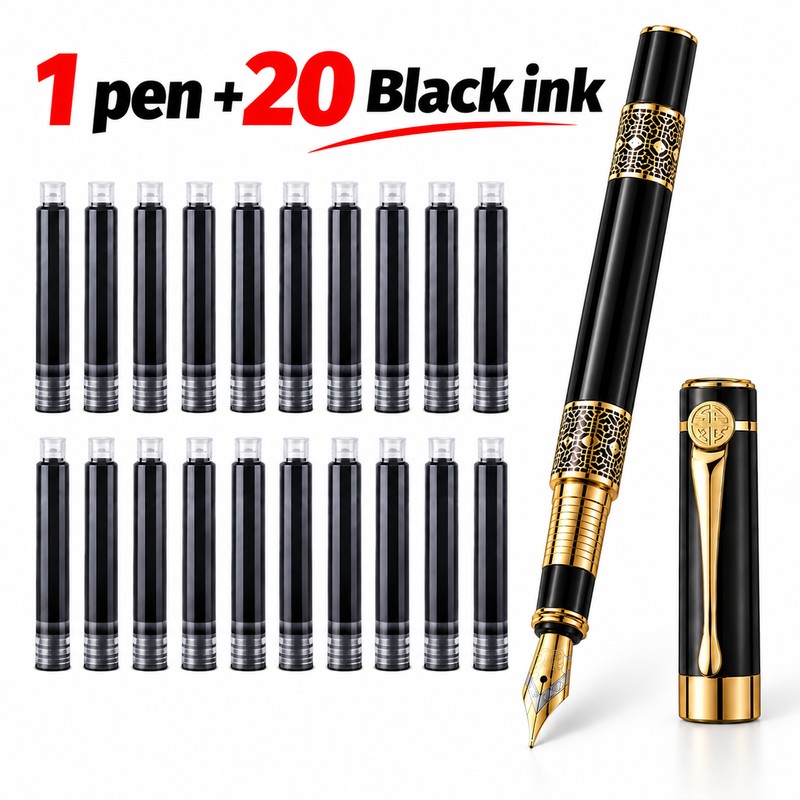 Metal Fountain Pen for Daily Writing – 0.5mm Standard Nib