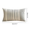 MiOYOOW Boho Throw Pillow Covers, 2Pcs Striped Textured Pillowcases Square