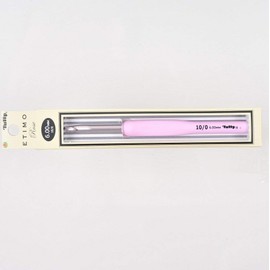Tulip ETIMO ROSE Cushion Grip Aluminium Silver Crochet hook (6.0mm)