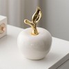 Alipis Ceramic Apple Ornament Statue Crafts Apple Desktop Ornament Small