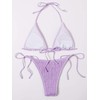 SweatyRocks Traje de baño triangular de 2 piezas para mujer,