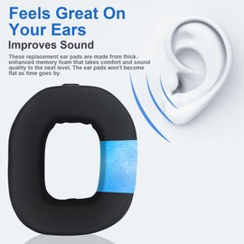 A50 GEN 4 Cooling Gel Ear Pads Replacement Ear Cushions Compatible with Astro A50 Gen 4 / Astro A50X Headphones Noise Isolation Memory Foam Earpads Earmuffs Ear Cups Cover - Black
