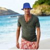 Initlove Mesh Fedora Hat for Men Short Brimmed Panama Hat