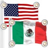 G128 Combo Pack: American USA Flag 3x5 Ft & Mexico