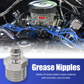 uxcell 4pcs M12 x 1 Thread Stainless Steel Straight Grease Nipple Fitting Adapter for Car