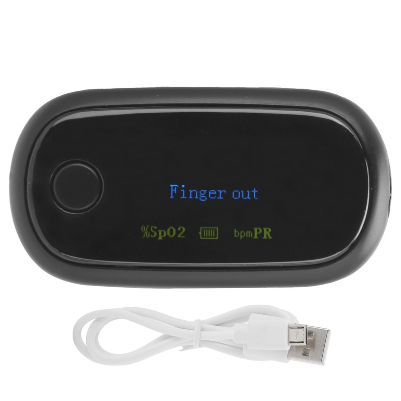 Fingertip Pulse Oximeter Rechargeable Blood Oxygen Saturation Monitor with Digital