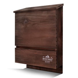 Outer Trails Japanese Cedar Bat House Habitat: Three Chambers, Weatherproof, Easy Install, Brown