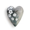 DEMDACO Love Heals Gray Floral 3.5 Inch Resin Stone Art