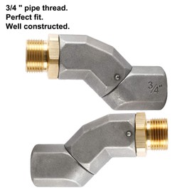 DasMarine 2 Pcs Fuel Swivel,Fuel Transfer Hose Swivel,360 Degree Rotating Connector for Fuel Nozzle and Fuel Transfer Hose (3/4")