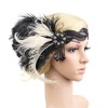 Flapper Girl Black Ivory Ostrich Feather Headpiece, Black-ivory, Size One