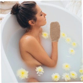 Beavorty 4pcs Exfoliating Jute Woven Bath Gloves Lightweight Scrubbing Towels for Deep for Shower Use Travel-friendly Design Styles