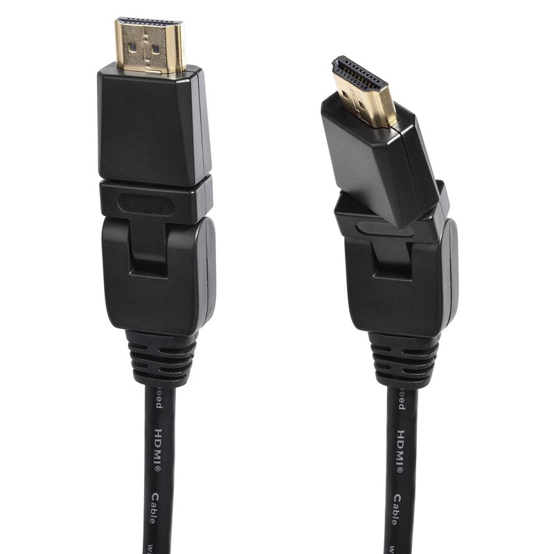 TPFNet 3 Pack 2 m HDMI Cable 2.0 Angled (Gold-Plated