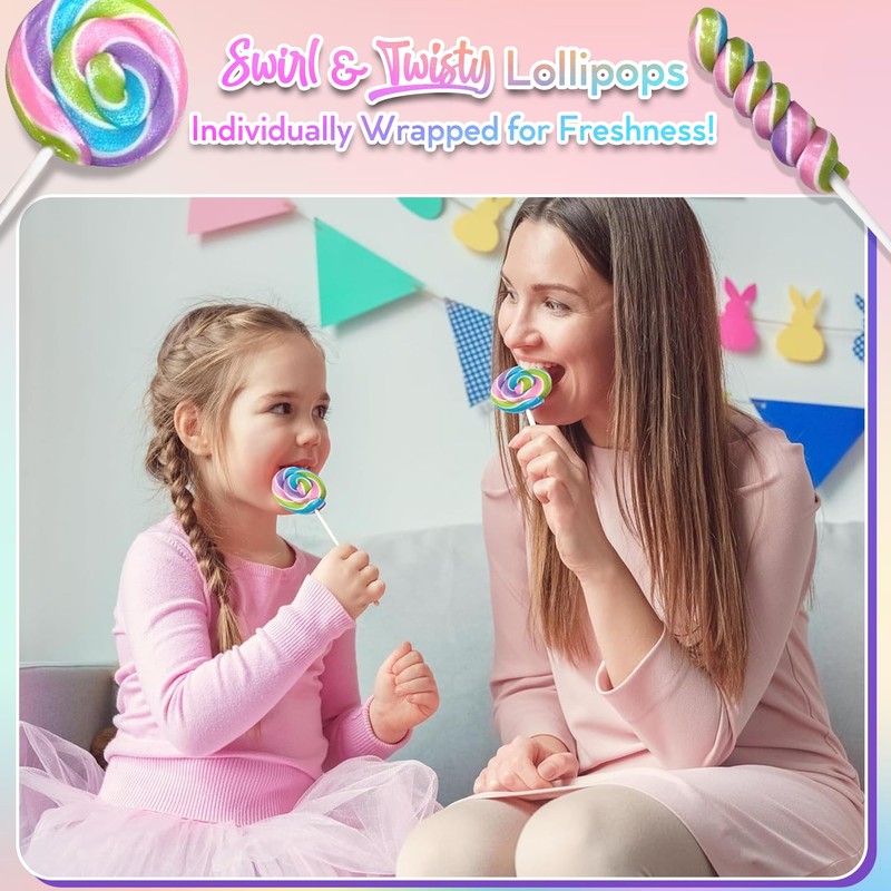 Spring Easter Candy - 24 Lollipops Individually Wrapped - 18g