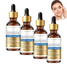 SéRum Lifting Facial Gloramd, SolucióN LíQuida Hidratante Y Suavizante Gloramd, Esencia Reafirmante De ColáGeno, SéRum Hidratante Antiedad Con Aceite Esencial, Reduce Las LíNeas De ExpresióN (4 PCS)