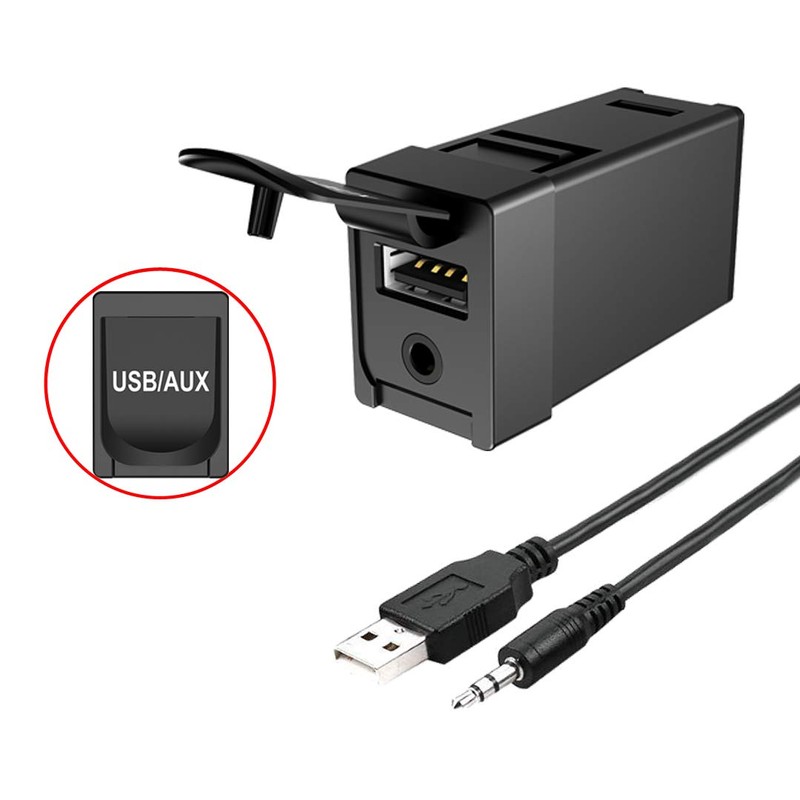 CHELINK USB AUX Flush Mount - Car Dashboard Panel Jack