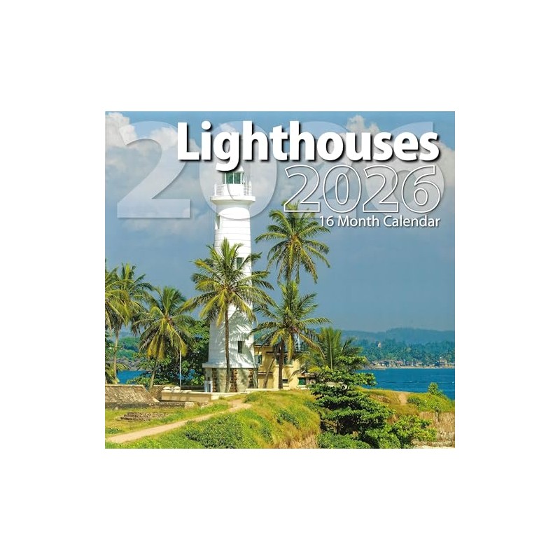 2026 Lighthouses Full Size Wall Calendar for Planning, Scheduling, and