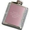Things Remembered Kittenish Engraved Pink Jeweled Flask (Free Customization)