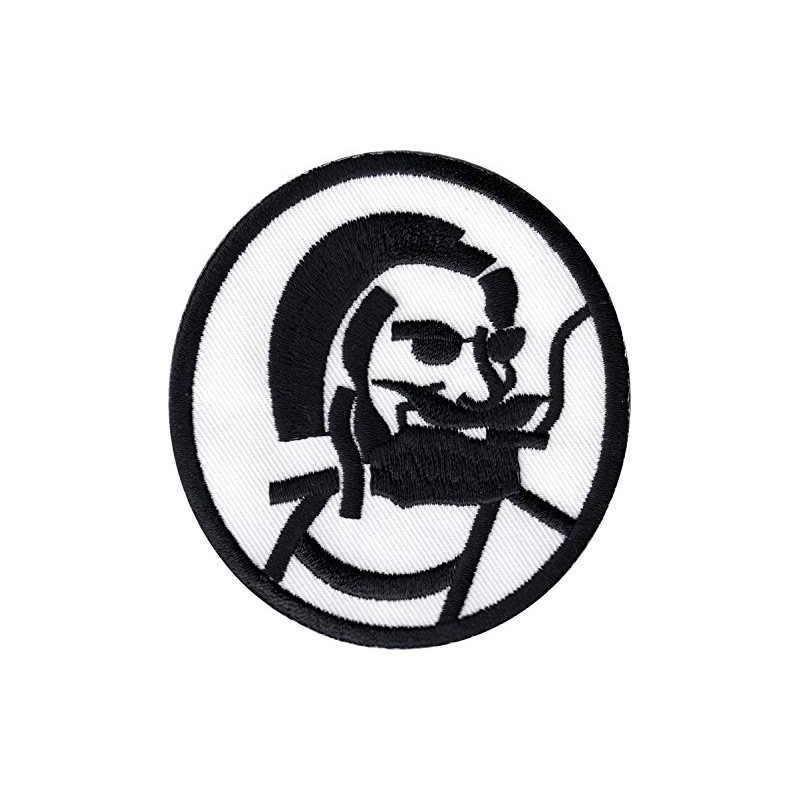 Zig Zag Man - Black Design and Border on White