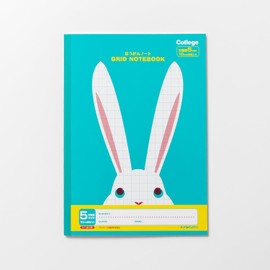 Kyokuto LT01SB B5 College Animal Series Study Notebook, 0.2 inch (5 mm) Grid lines, Animal: Rabbit