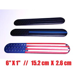digiart International 1 THIN BLUE LINE AMERICAN TACTICAL FLAG ALUMINUM 3D LARGE CAR EMBLEM